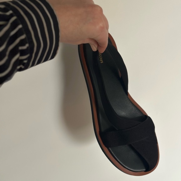 NEOUS black ogma flat sandals - Picture 3 of 7